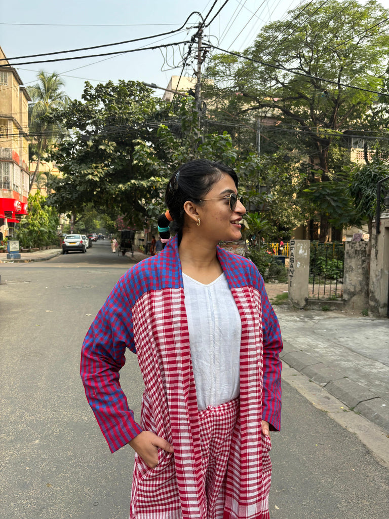 Petunia Red Checked Jacket