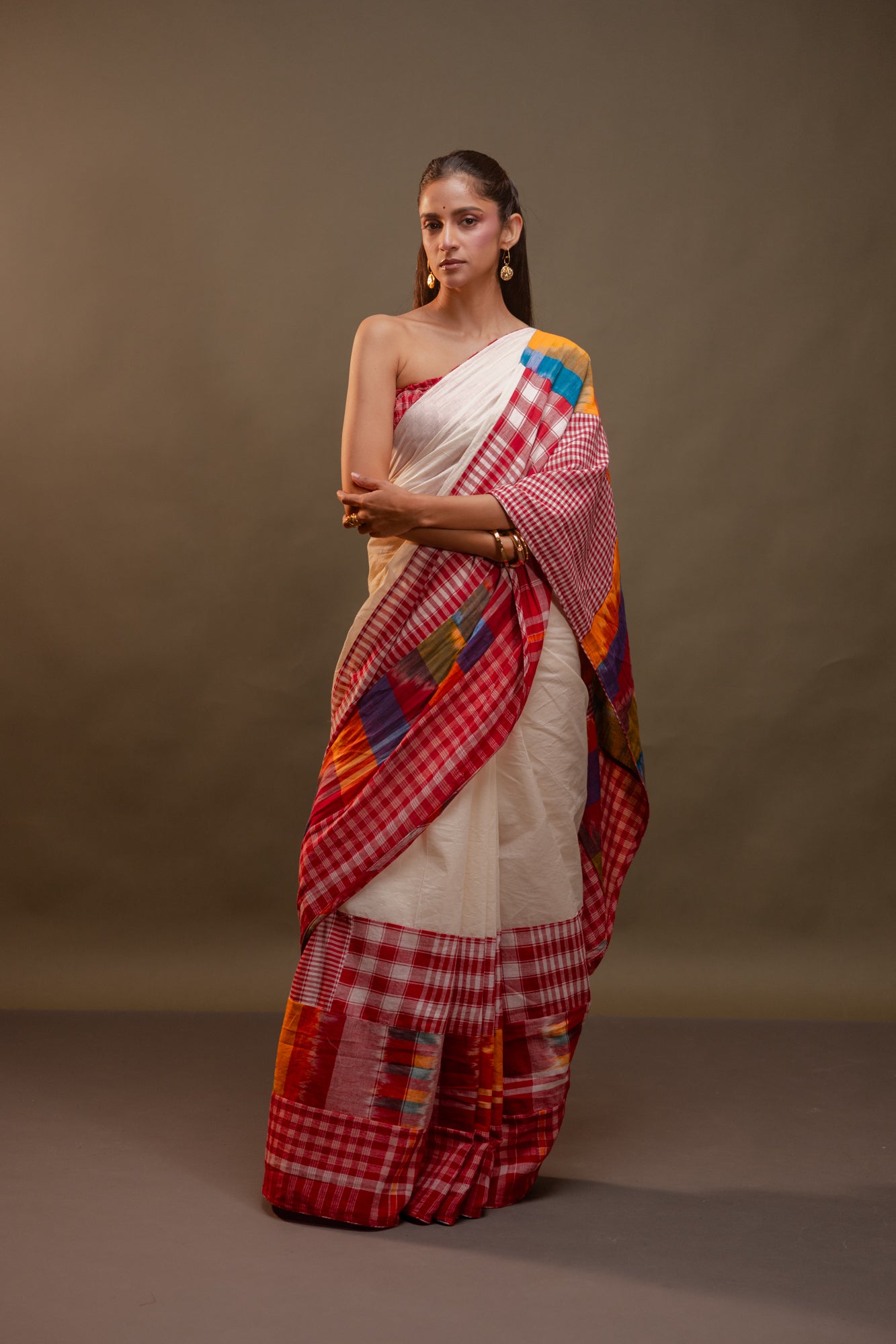 Serein Saree - Yellows & Reds