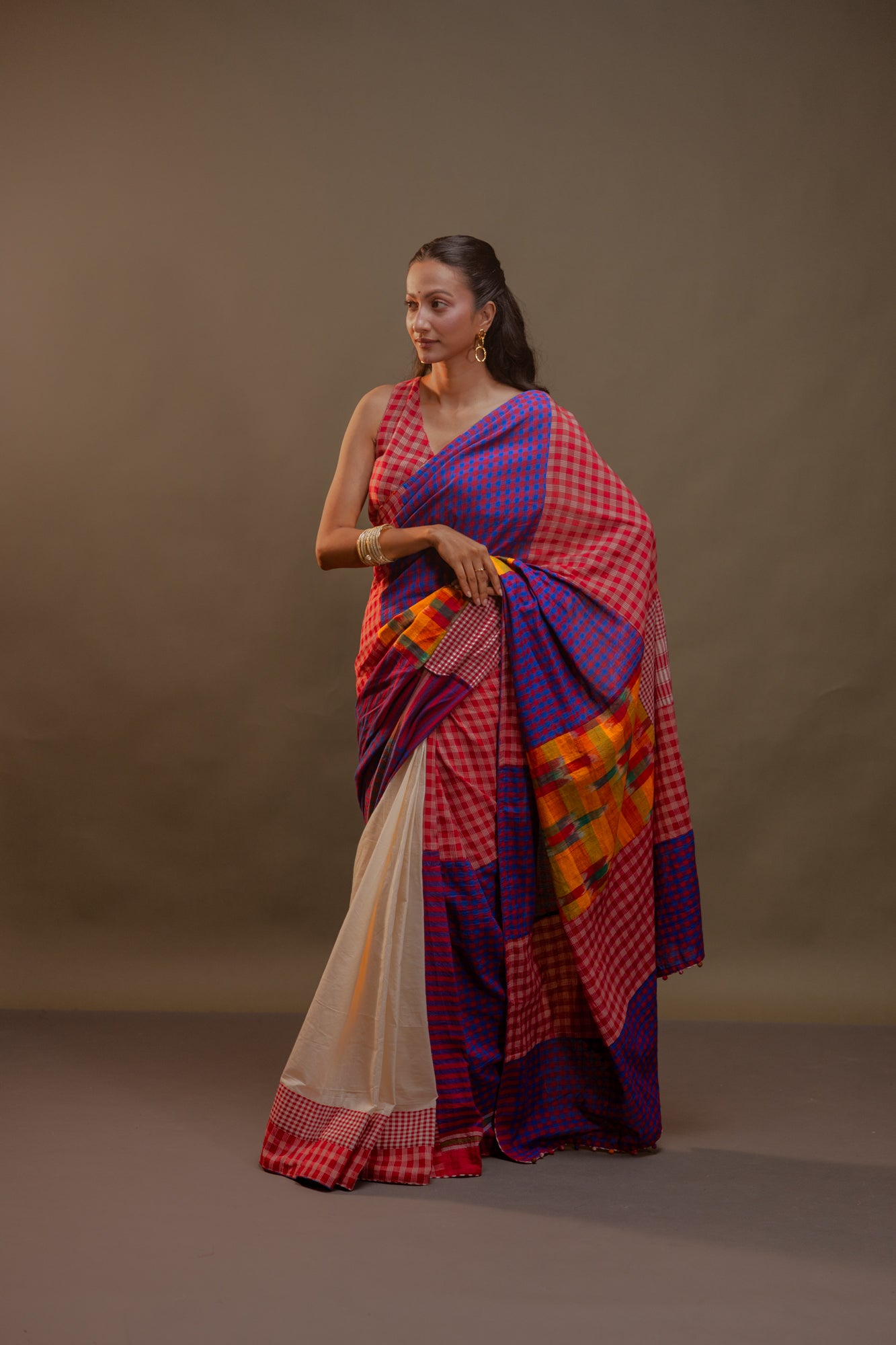 Vera Saree - Red & Purple