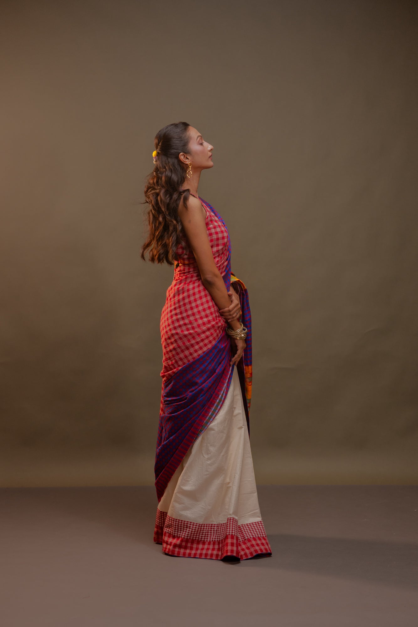 Vera Saree - Red & Purple