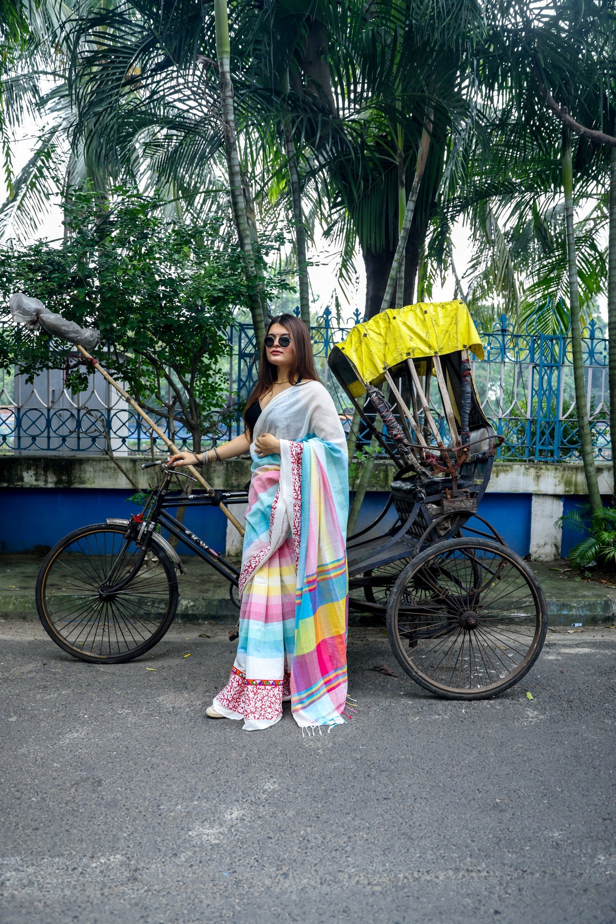 One of A-Kind Saree (Whites & Pinks)