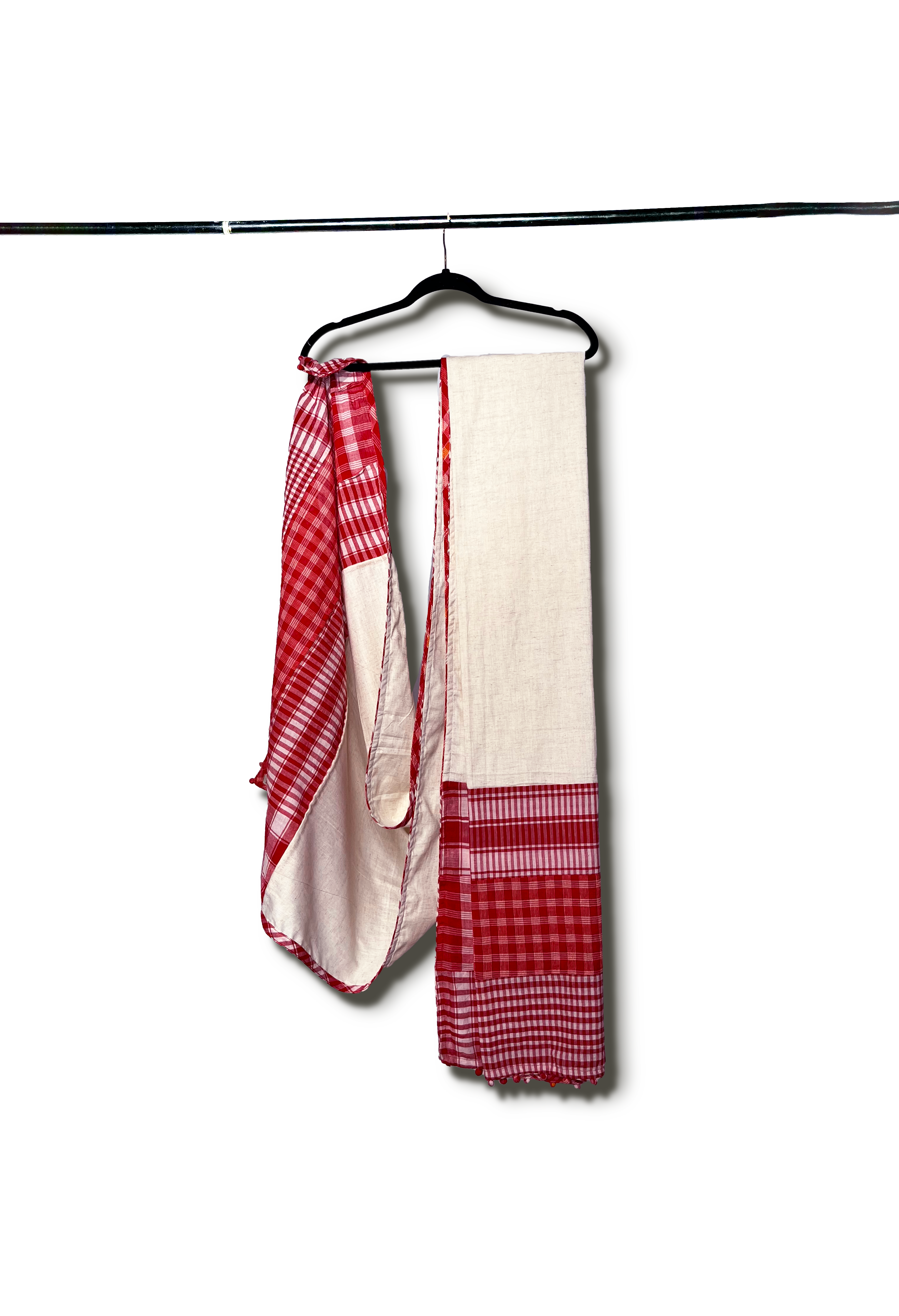 Red & White Dupatta