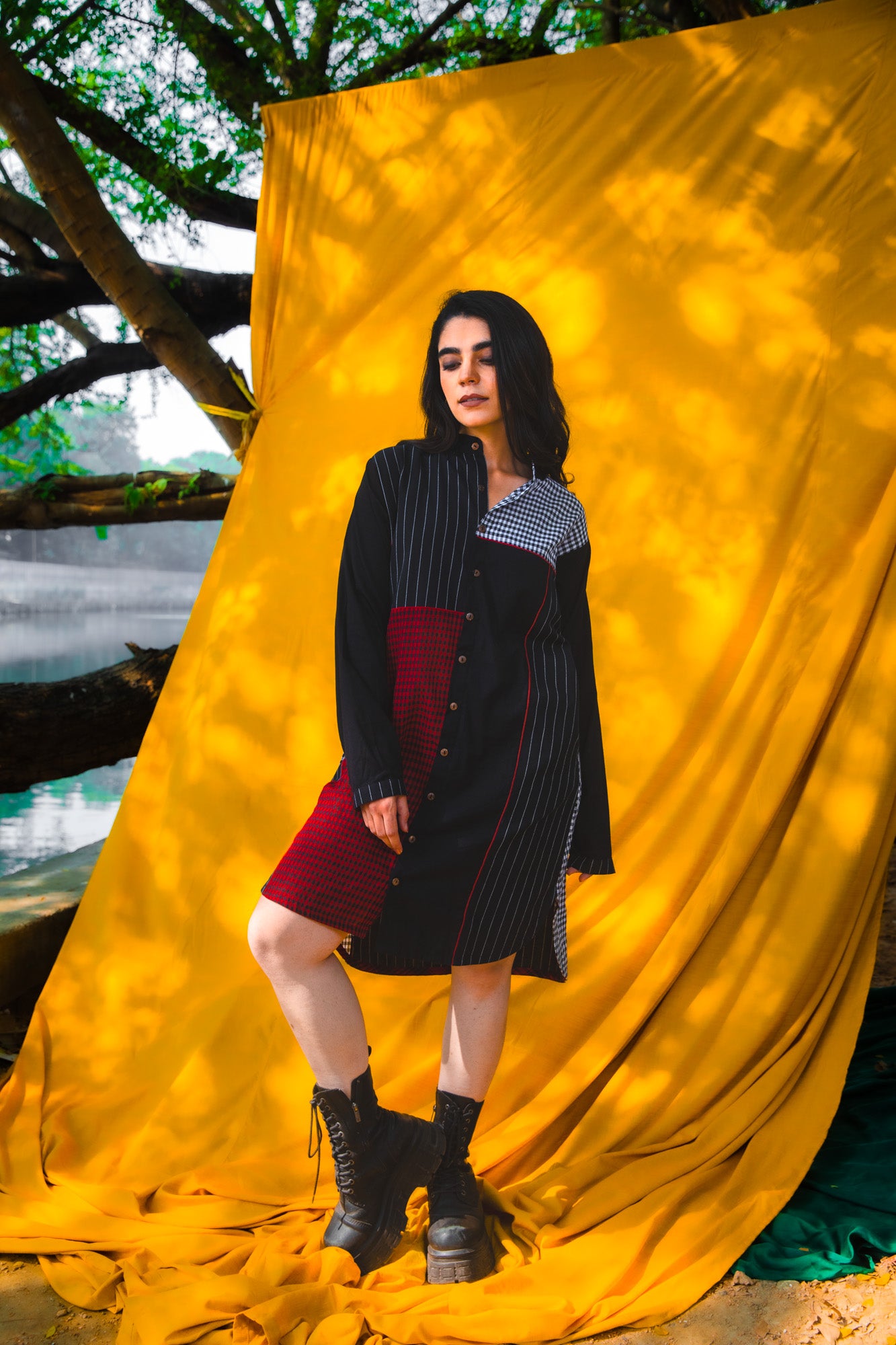 The Checkmate Shirt Dress