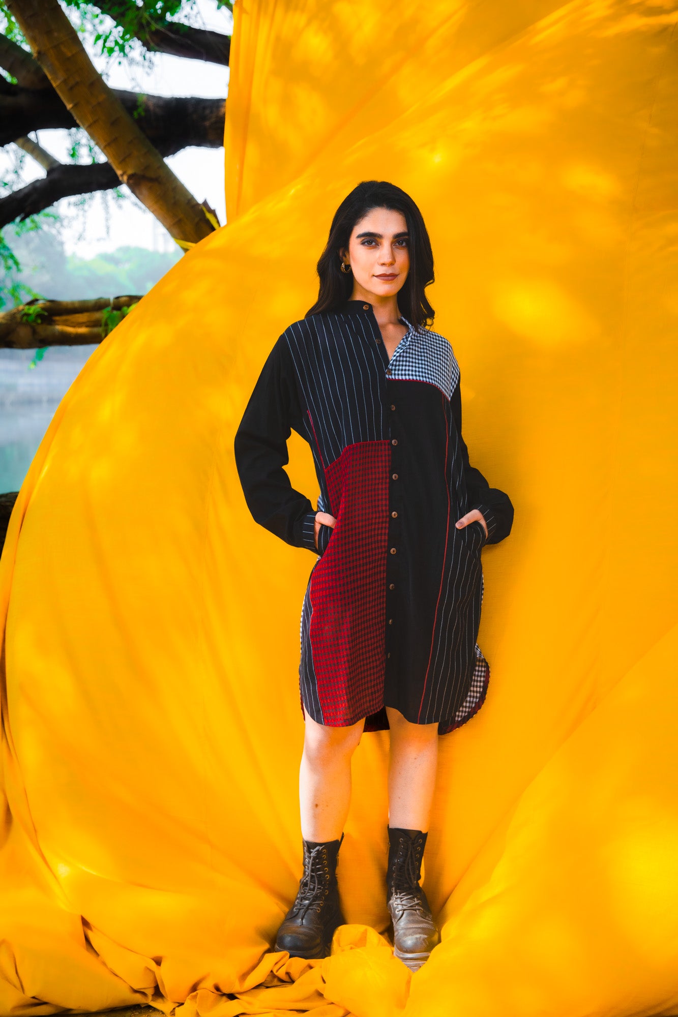 The Checkmate Shirt Dress