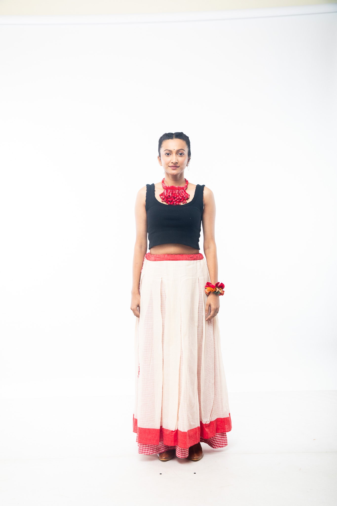 Lal Paar Ghera Skirt