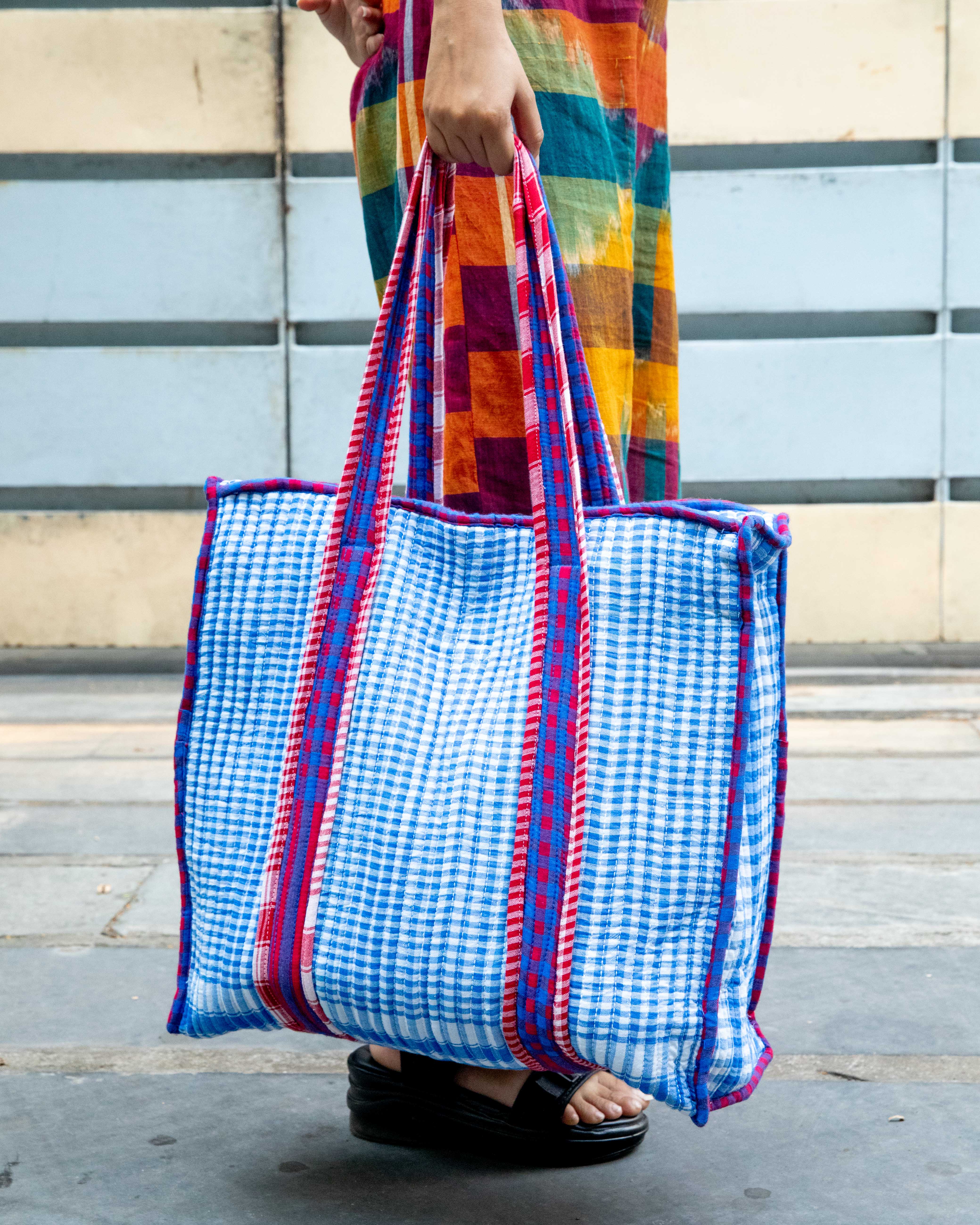 Cloudy Quilted Tote Bag