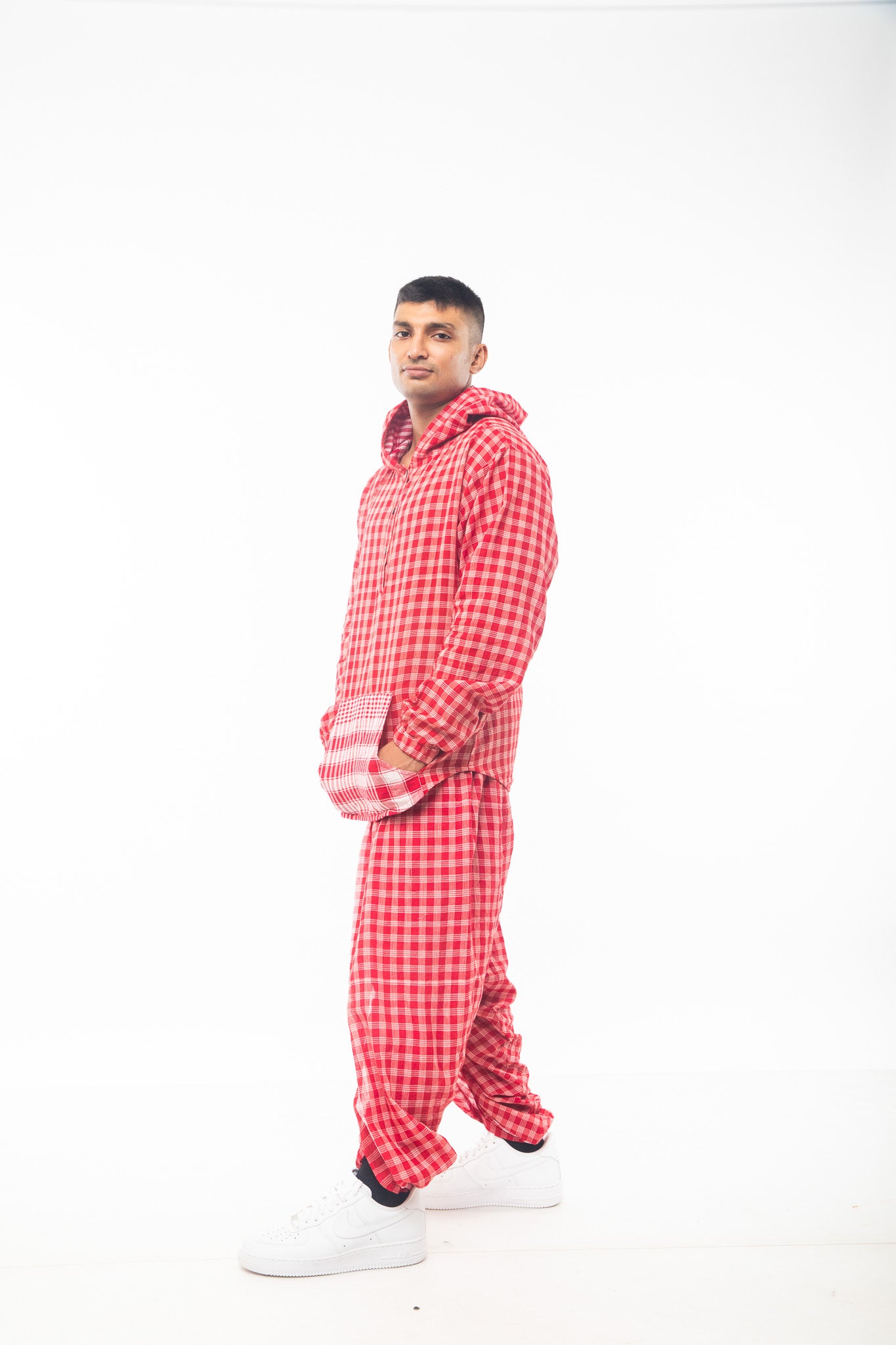 Red Hoodie + Red Dhoti