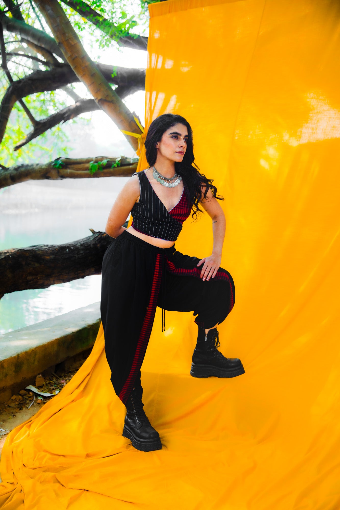 The Ladybird Bustier-Dhoti Set