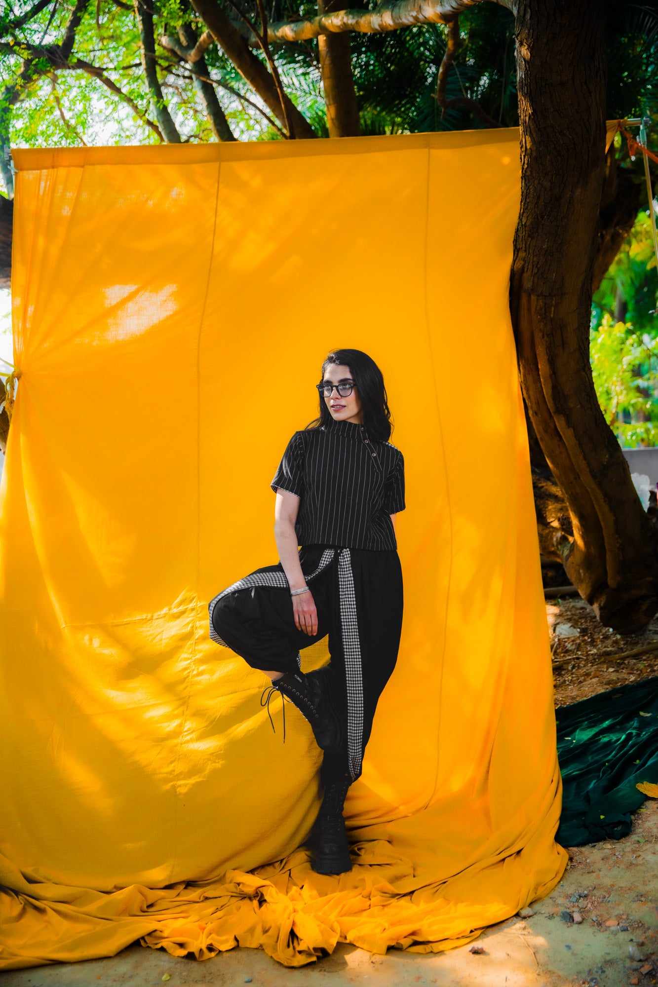 Ashline Boxi Top - Dhoti Set