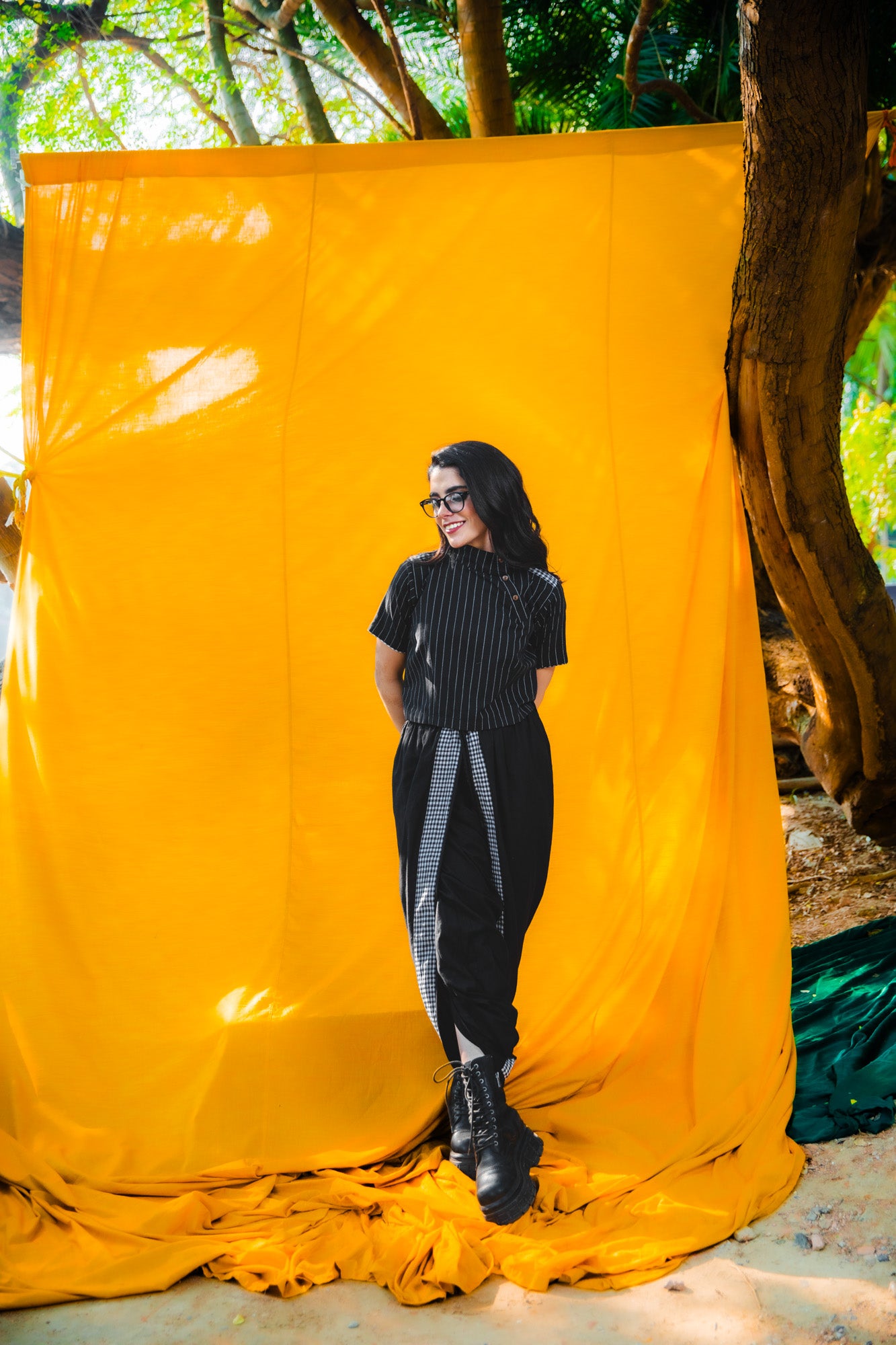 Ashline Boxi Top - Dhoti Set