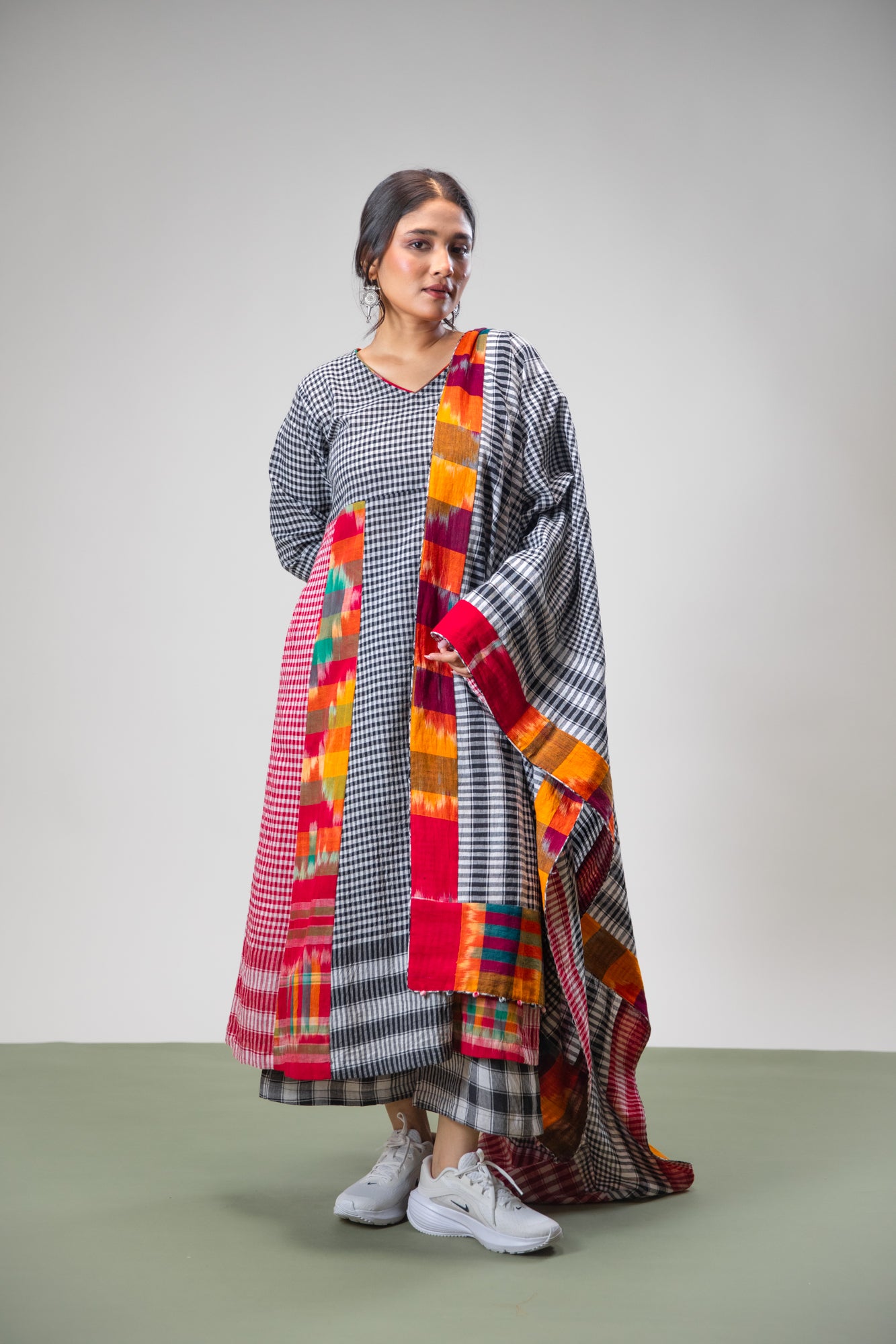 Halo Dress + Palazzo + Dupatta Set