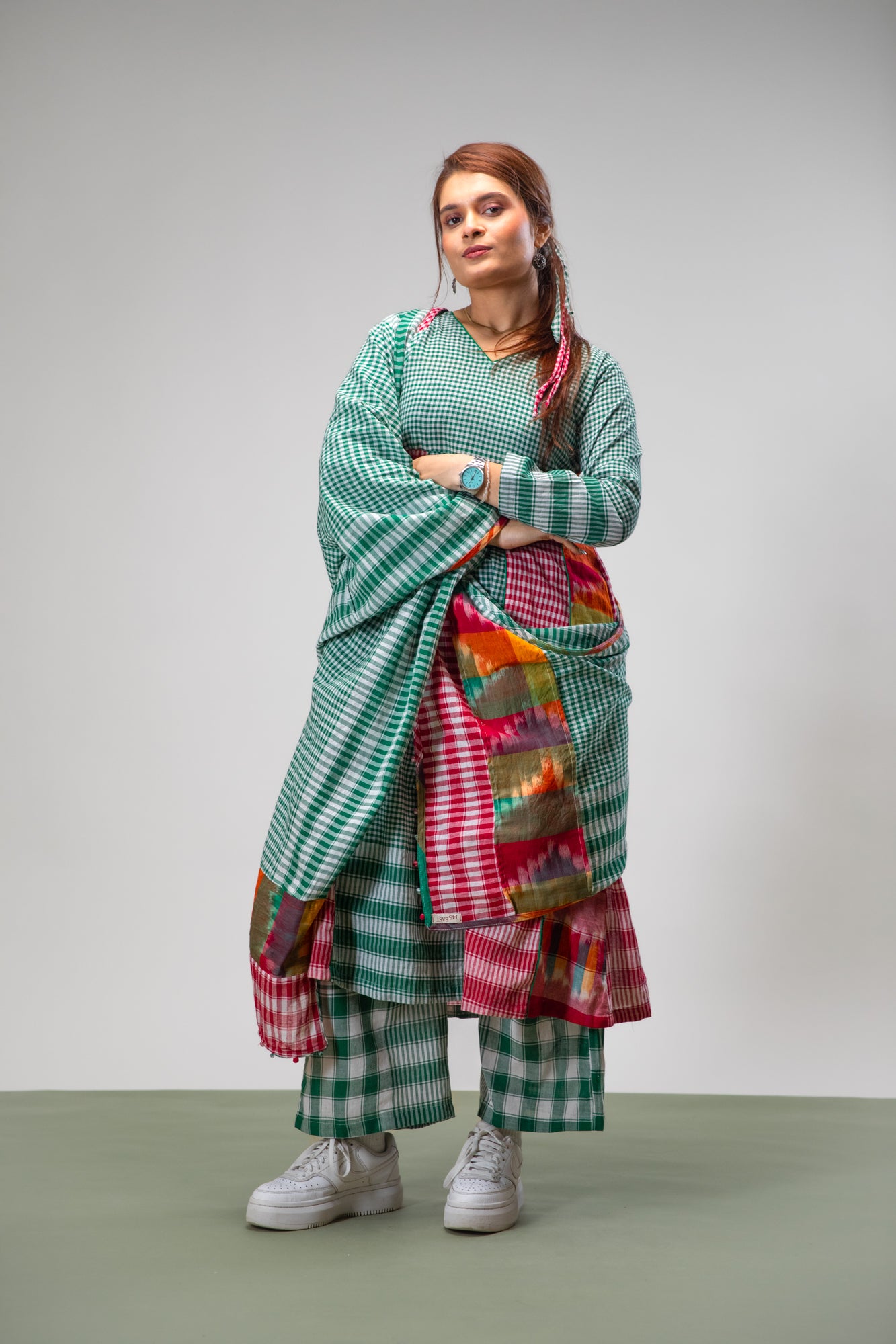 Aura Dress + Palazzo + Dupatta Set