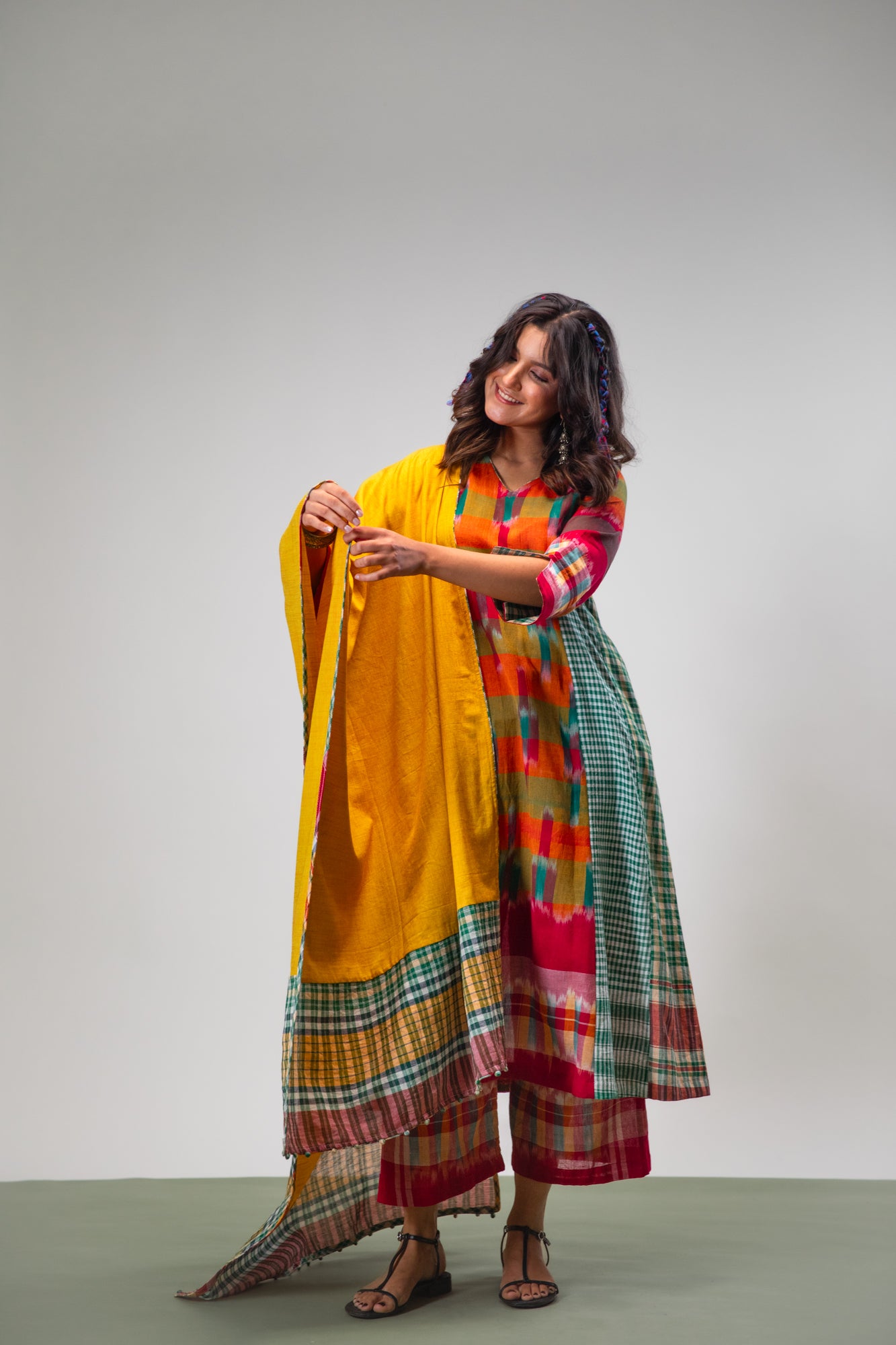 Aurelia Dress + Palazzo + Dupatta Set