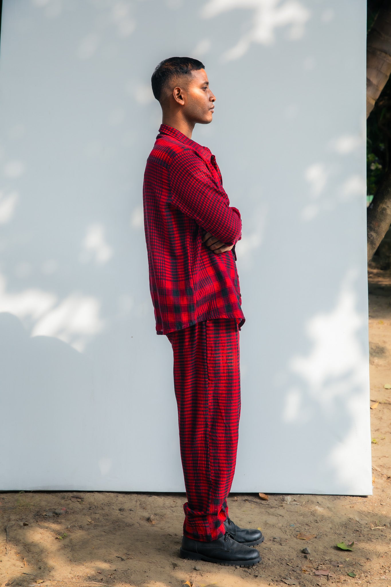 Maroon Summer Vibe Set (Dadu’s PJ’s + Shirt)