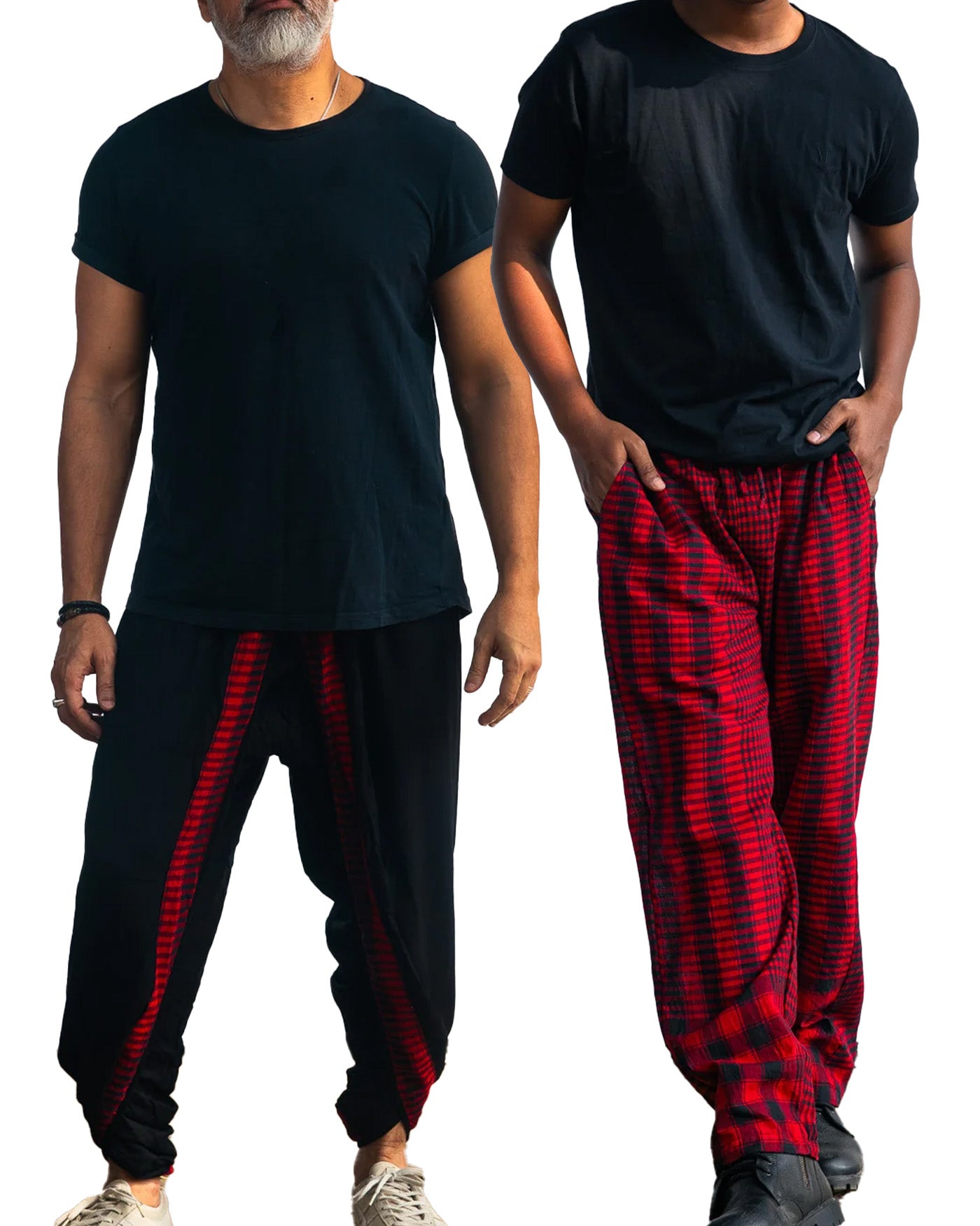 PACK: Black/Maroon Dual Dhoti Pants + Maroon PJs