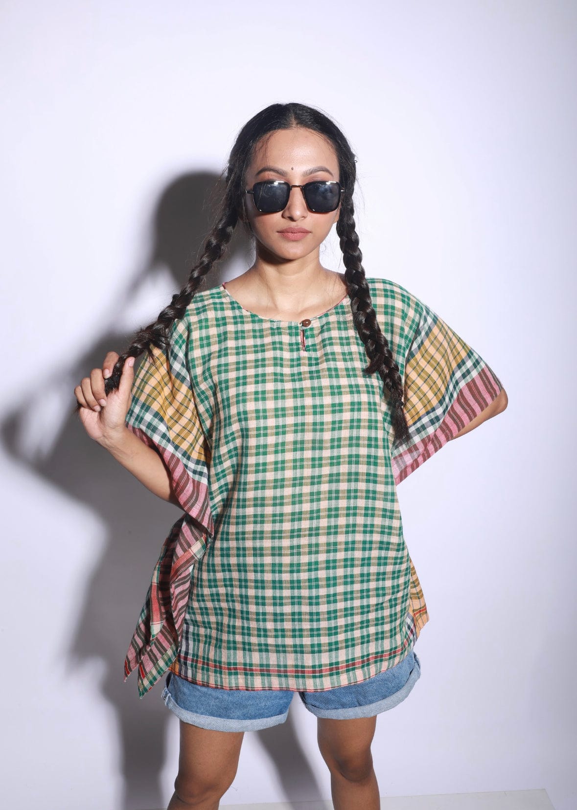 Green Basic Kaftan Top