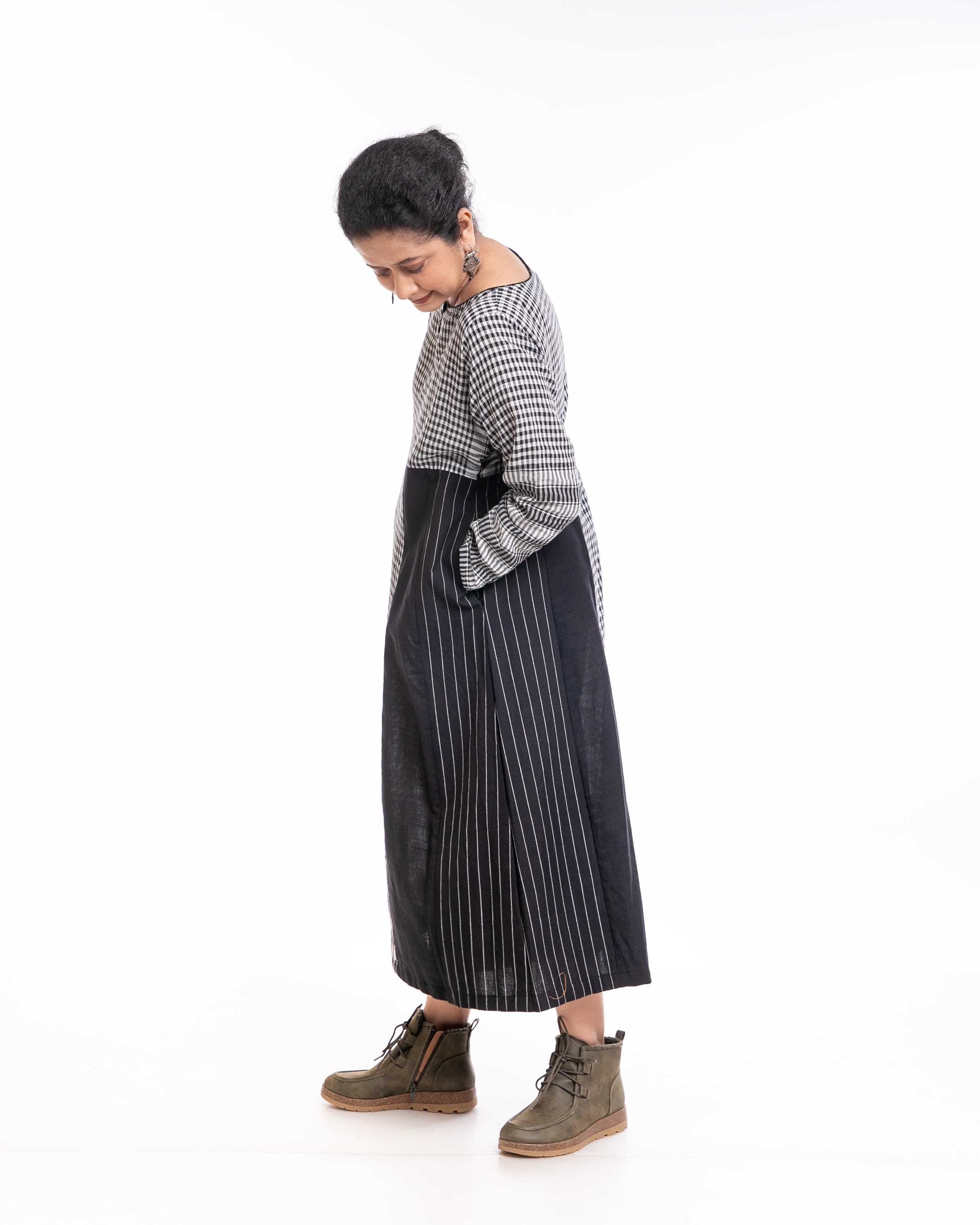 Black/Black Side Panelled Dress