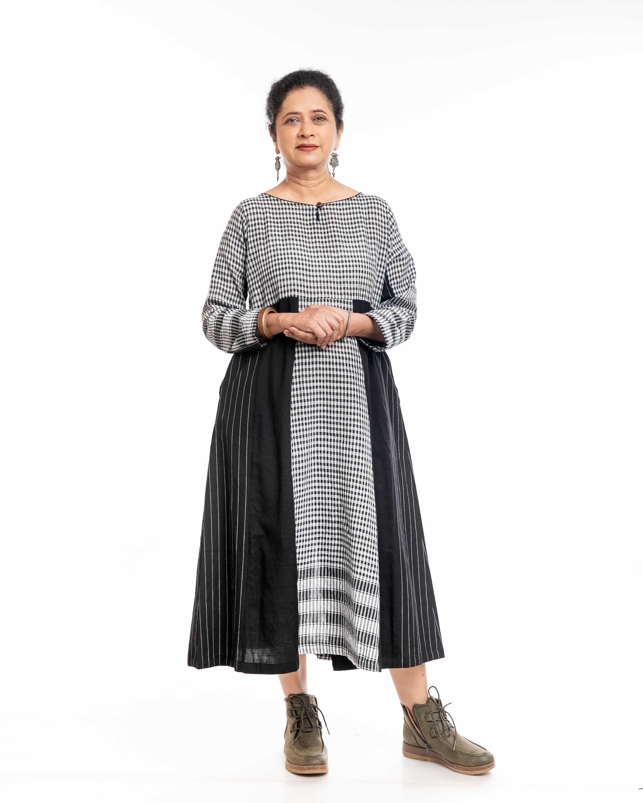 Black/Black Side Panelled Dress