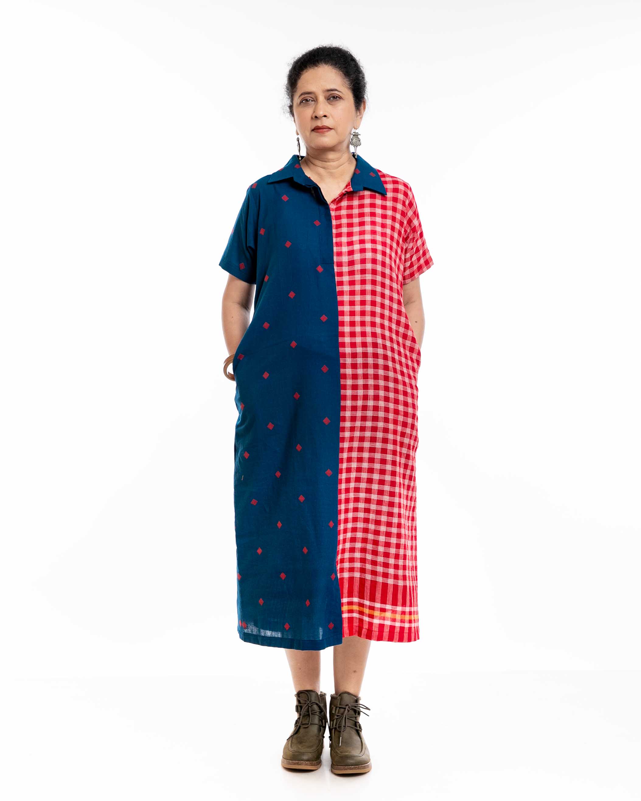 True Blue/Red Shirt Dress