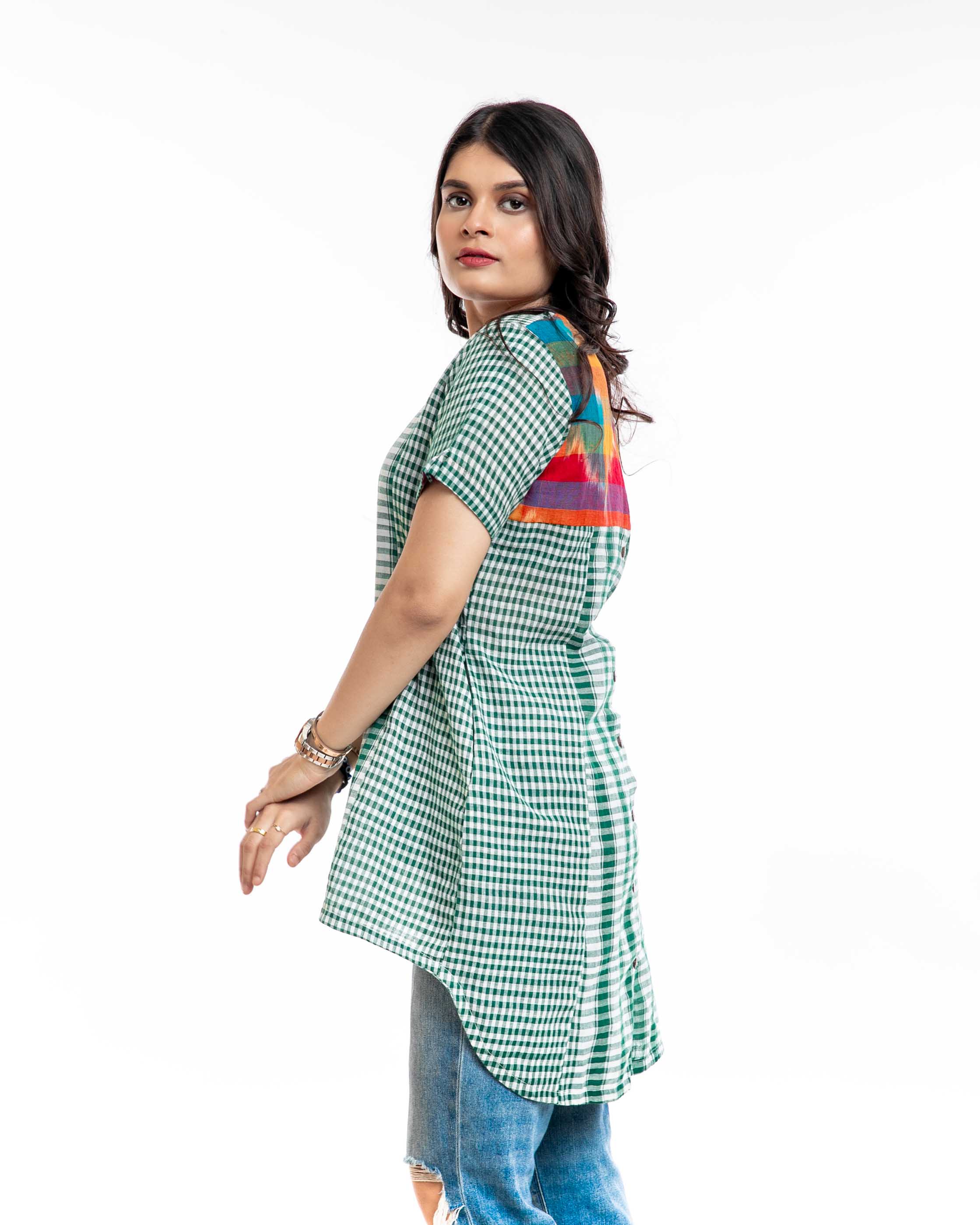 Short Long Wavy Top