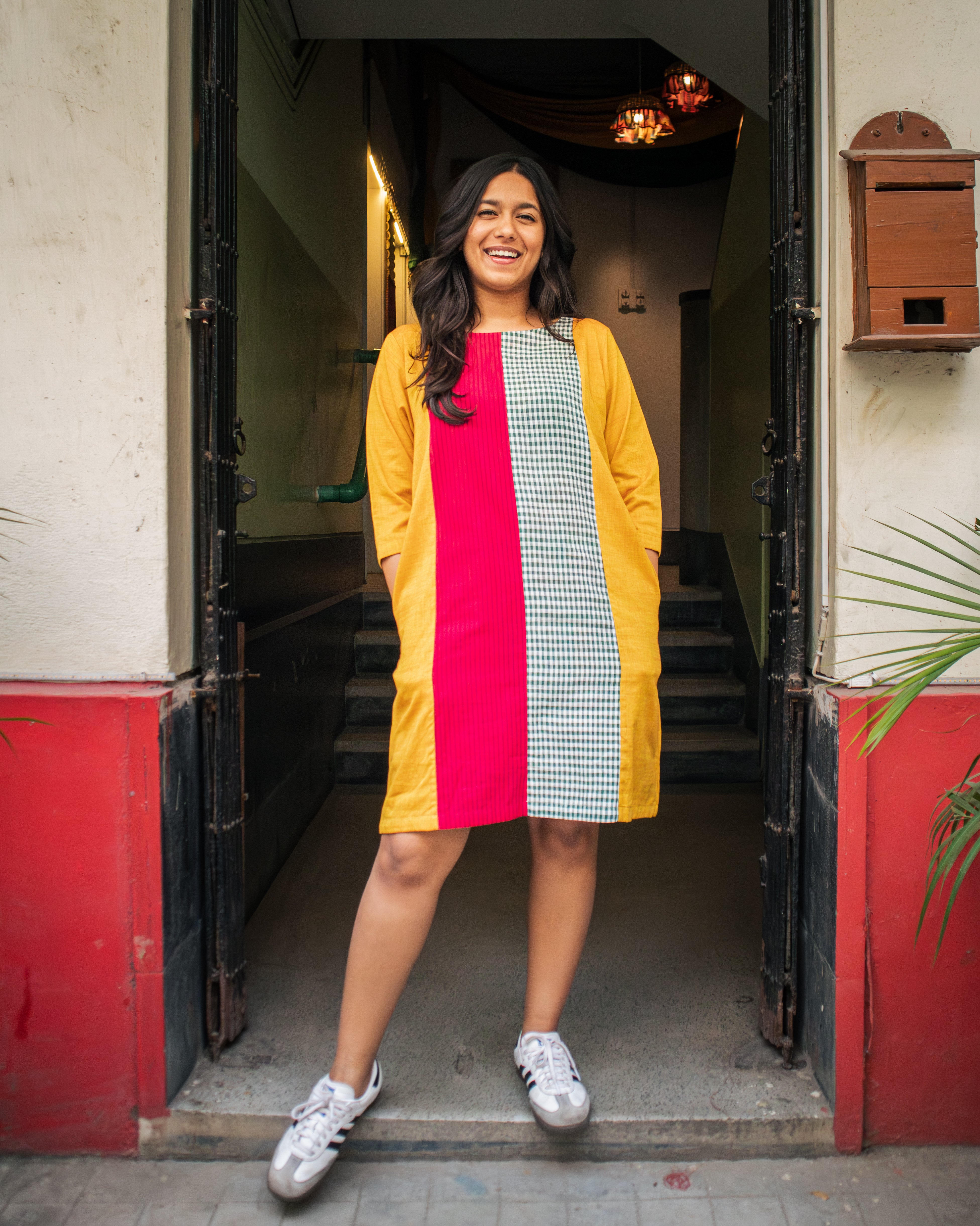 Yellow & Pink Dandelion Dress