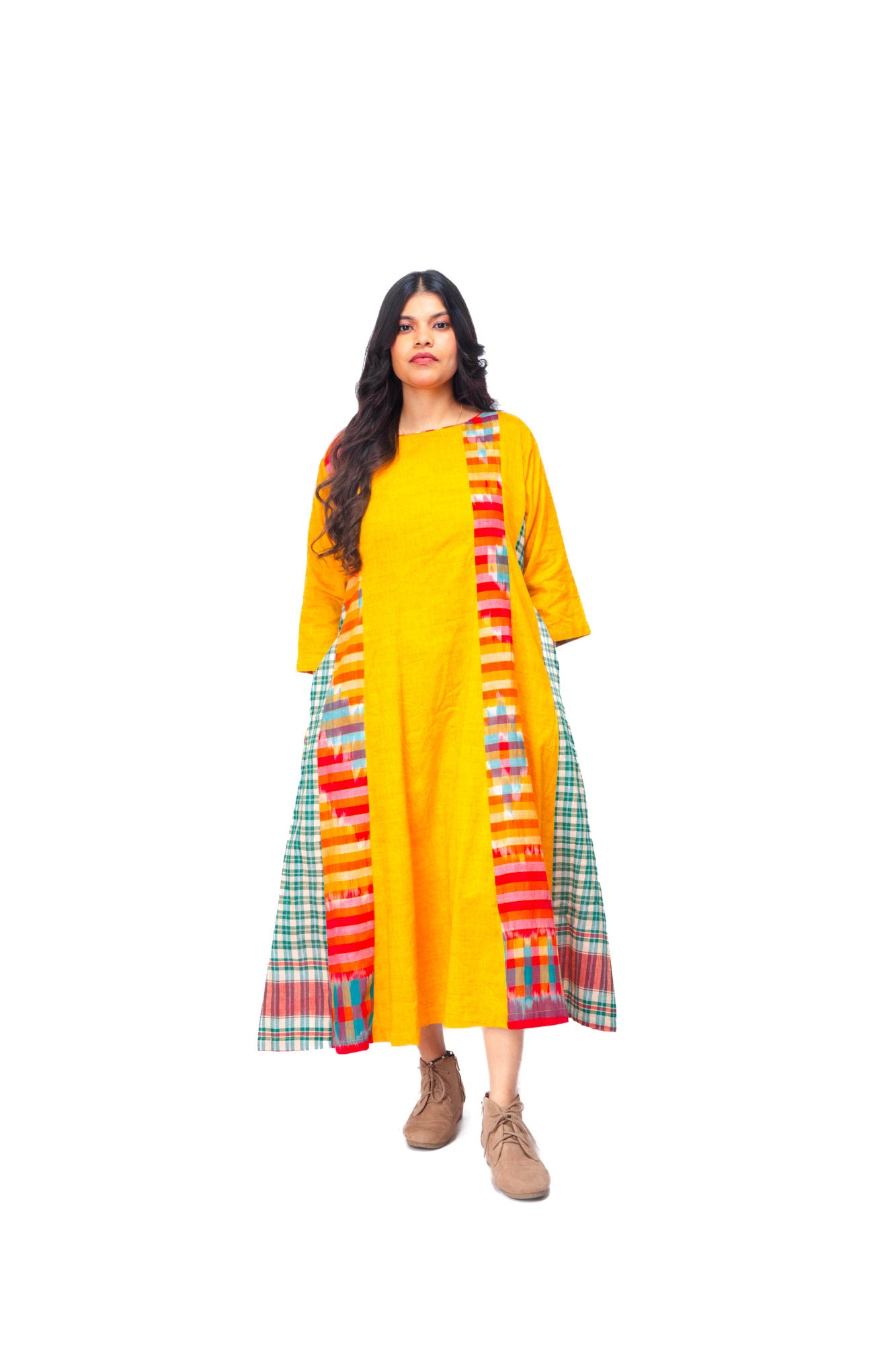 Yellow 16 Panelled Dress