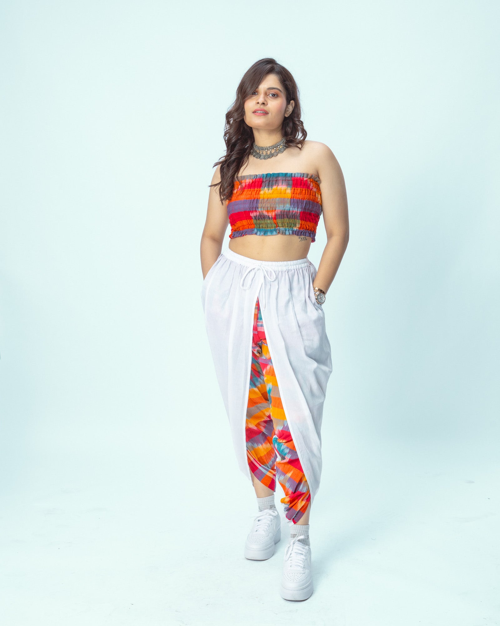 Kotki Tube Top Dhoti Set