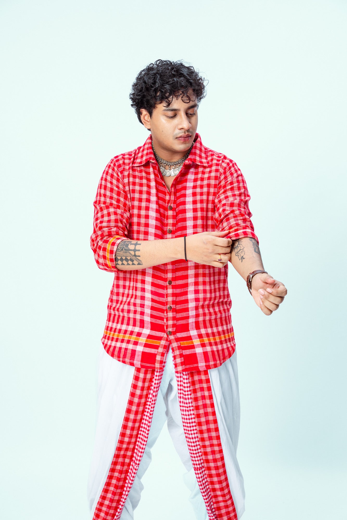 Red Shirt + Fiesta Dhoti Pants (2 pieces set)