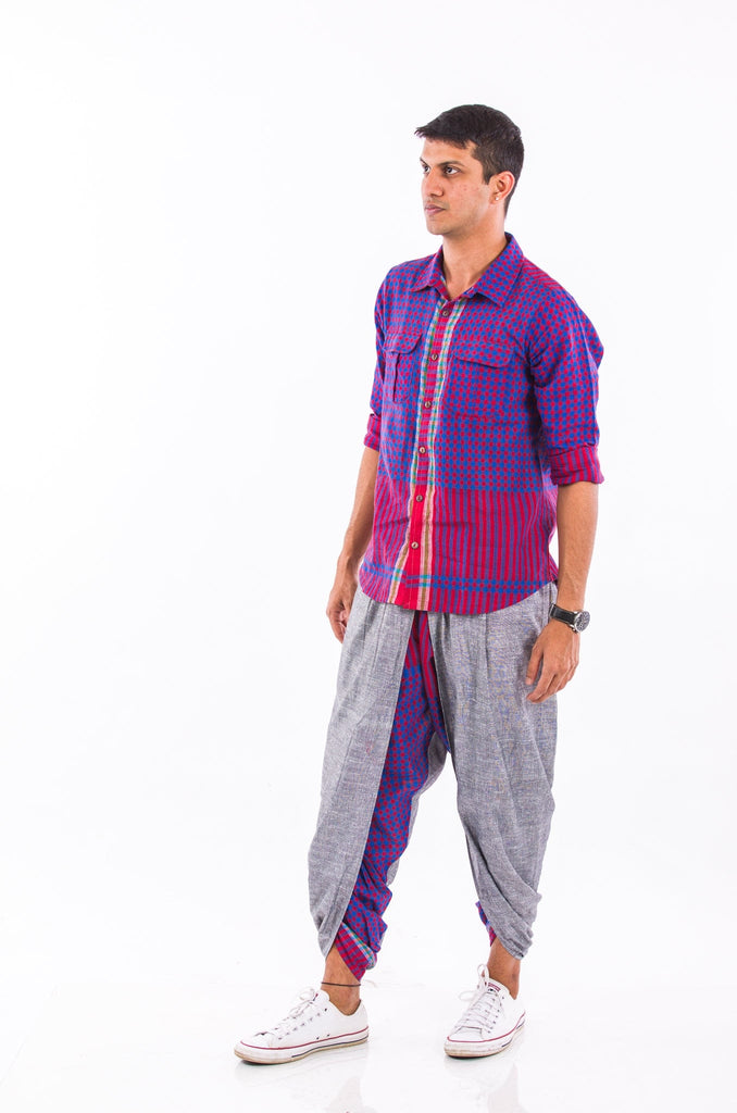 Plum Dual Dhoti