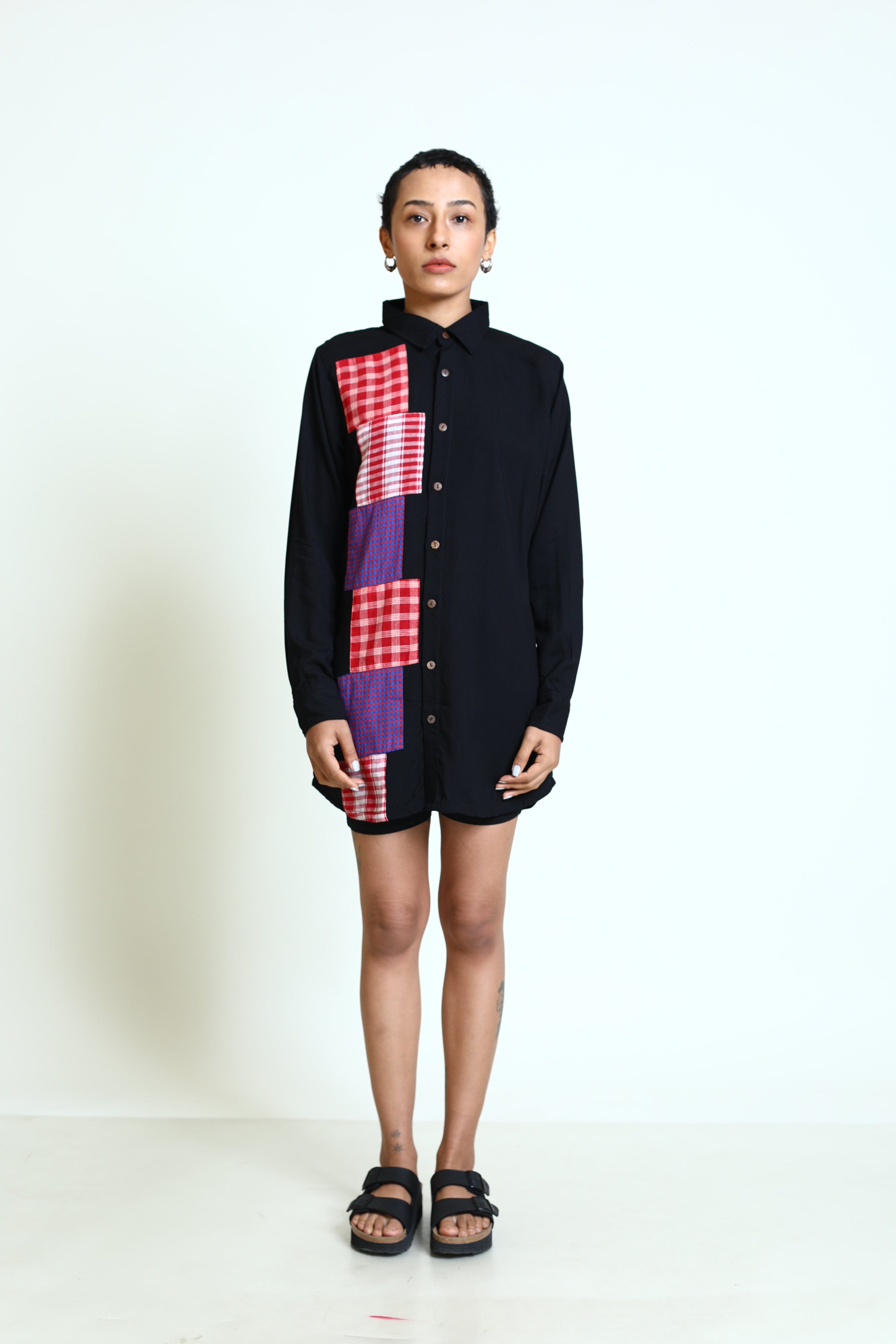 Black Patched Shirt